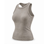 Ribbed Cotton Built-in Bra Tank