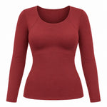 Built-In Bra Long Sleeve Comfort T-Shirt
